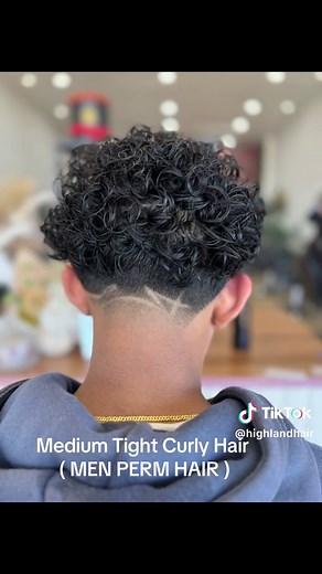 Medium Tight Curly Hair Perm for Men Guide