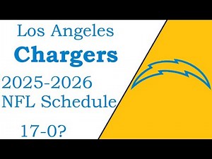 Chargers 2025-2026 NFL Schedule!