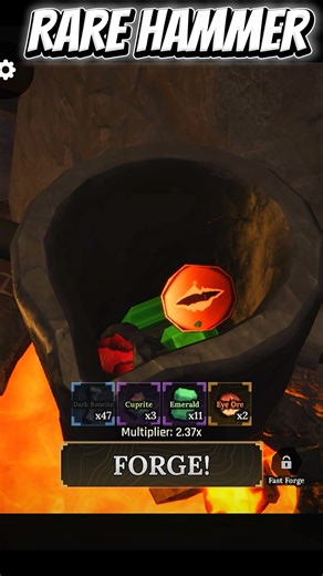 Making a Hammer in Roblox Forge 🔨🔥 #roblox #forge #shorts