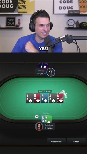 Doug Polk hits miracle river card #poker #shorts