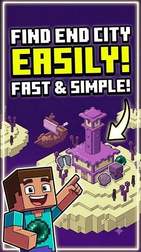How to Find End City EASILY in Minecraft! 🏰✨ #shorts #minecraft #gaming