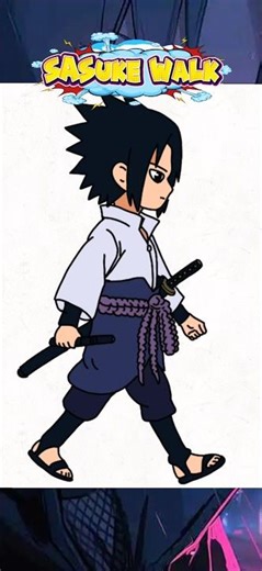 FlipaClip Sasuke Walking Animation | Naruto Smooth Walk #shorts