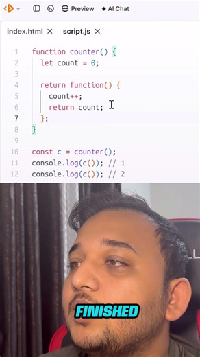 Closures in 60 Seconds 🔥 JavaScript Interview Question