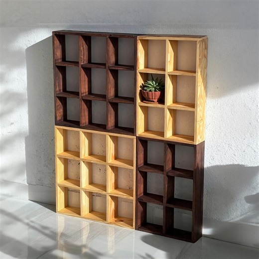 Solid Cube Shelf Wooden Cubby Wall Shelf Organizer Wall Mounted Display Shelves Wood Storage Rack - Etsy