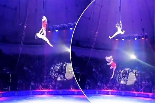 Circus acrobat falls 20 feet, breaks both arms