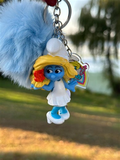 Vintage Smurfette Keychain - Etsy