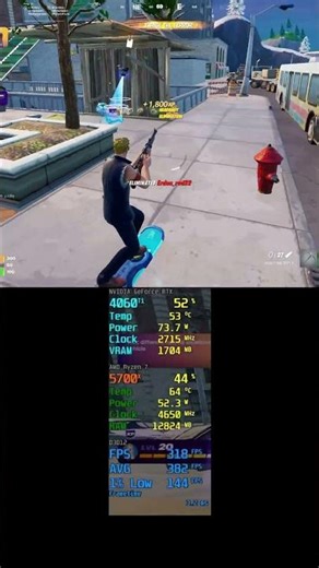 +380 FPS RTX 4060 Ti 8GB + Ryzen 7 5700x - Fortnite OG Chapter 1 Season 7 (2026) #shorts #fps