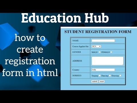Registration Form in HTML | html में registration form कैसे बनाए | #htmlforms #howtocreateform #html
