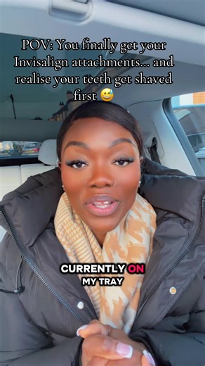 Attachments day!! 🦷✨ Tray 4/24 and officially in the elastic band era 😅 Can’t wait to see how my gap changes over the next few trays! #invisalignjorney #relatablecontent #invisalign #teethcare #orthodontics