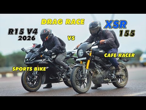 Sportbike vs Cafe Racer ⚔️ 2026 Yamaha R15 V4 vs XSR 155 Cafe Racer MOD Drag Race | Boss Fight