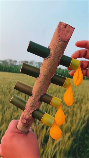 Custom-Built Target Shooter #HandmadeCraft #DIYGun #BalloonShot
