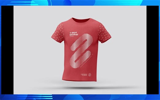 运动T恤衫短袖衣服VI样机PSD样机模板下载【1829期】