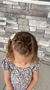 3 strand pull through braid tutorial. This one is a fun spin on a regular pull through braid and the end result is so pretty! | Easy Toddler Hairstyles