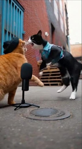 This Cat Rap Battle Ended TERRIBLY 🎤🥊 #shorts