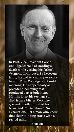 He became president at 2:47 AM by lamplight. Then he went back to sleep.