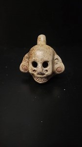 Death Whistle, LOUD, Skull, Small Penacho, Hand Crafted, Original, Whistle, Maya, Aztec, Sugar Skull, Hand Painted, Gift, Green, Red, Bone. - Etsy