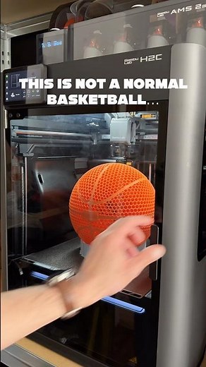 I printed a airless basketball and it actually works 🤯 #3dprinting #bambulab #basketball #3dprint