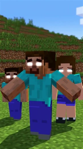 Help the Herobrine family escape the villagers’ elevator game. #friendship #shorts #trending#anime