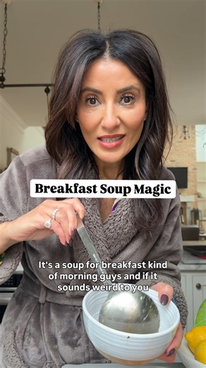 Soup for breakfast might sound unconventional, but it’s actually one of the most nourishing ways to start your day! 1. It’s easier to digest than most breakfasts 2. It hydrates nourishes at the same time 3. It keeps you full without the crash | The Mediterranean Dish