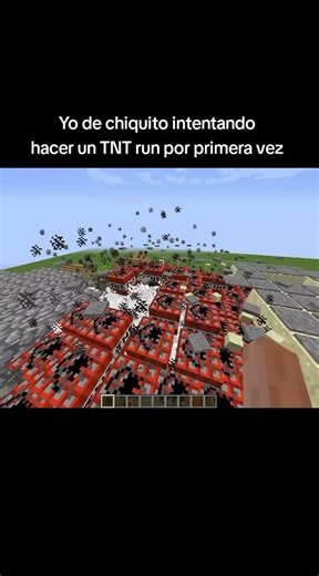 Yo intentando hacer mi primer tnt run en Minecraft 😂 | cosas que pasan #minecraft #memes #shorts