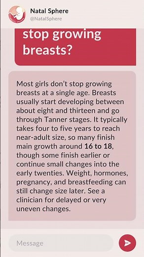 What age do girls stop growing breasts?