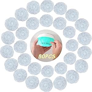 80PCS Dxmimer White Smoke Detector Cover Fire Alarm Cover, Thickened Elastic Plastic Reusable Smoke Alarm Dust Paint Cover for Home Cooking or Baking