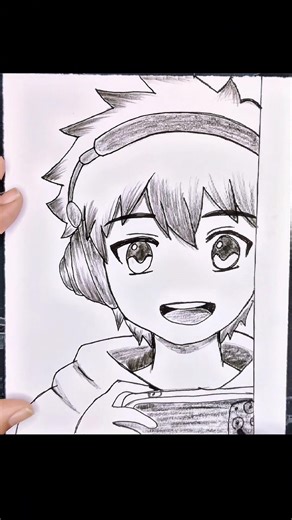 Cute anime Drawing #drawing #anime #art