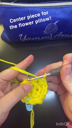 Crochet Flower Pillow Pt. 5
