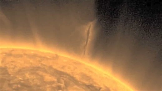 A massive 'tornado' on the sun, the height of 14 Earths, caught on camera