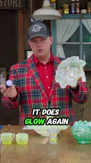 Glowing Fenton Topaz Art Glass at The Back Porch!