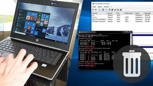 Wiederherstellungspartition in Windows löschen