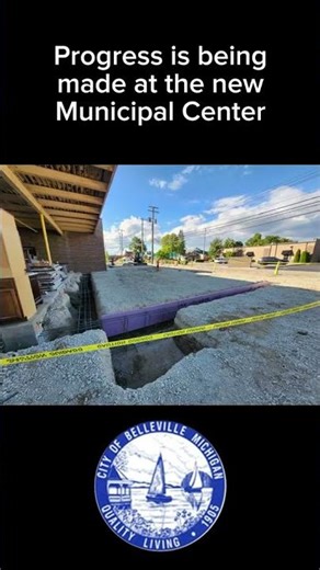 The construction of the new City of Belleville Municipal Center is well underway