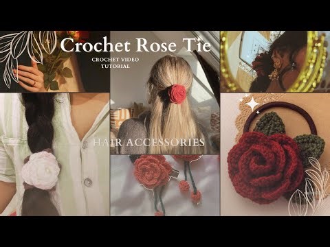 🌹 Crochet Rose Hair Tie in 15 Minutes | Quick & Easy Beginner Tutorial