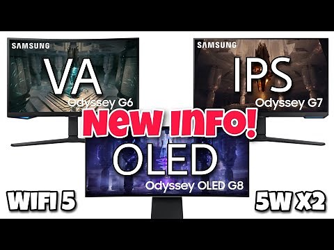 Odyssey G6 G7 OLED G8 Monitors New Info