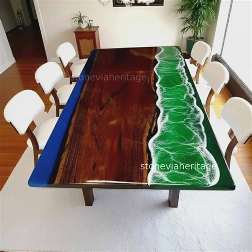 Farmhouse Epoxy Table, Made to Order, Acacia Wood Coffee Table, Home Decor Furniture - Etsy