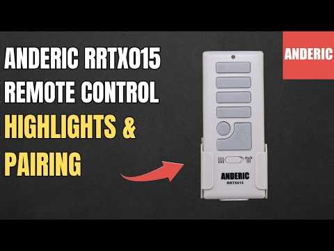 Anderic RRTX015 Replacement Ceiling Fan Remote Control - Highlights & Pairing