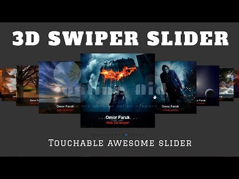 Swiper slider 3D touch responsive sliders