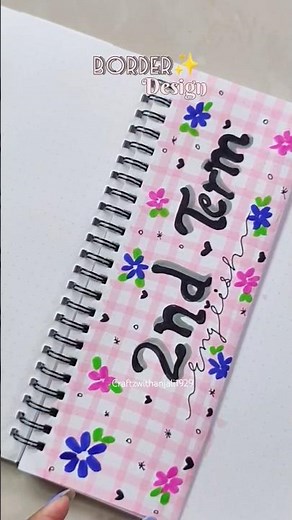 Notebook Divider / Project Border Design/Term -2🌷 School Project decoration ideas#design#project#diy