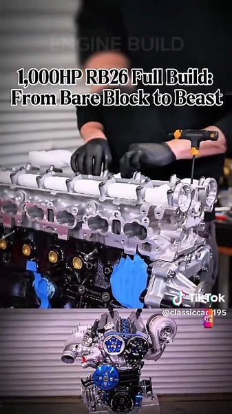 1,000HP RB26 full build: From bare block to beast #rb26build #1000hpmonster #enginebuild #carrestoration #engineering