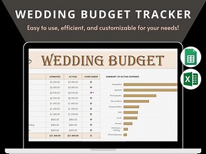 Wedding Budget Spreadsheet Planner | Excel | Google Sheets | Wedding Checklist | Wedding Budget Template | Wedding Spreadsheet - Etsy Canada