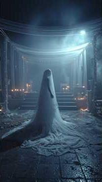 Ghost Bride In Hall💀#HauntedWeddingHall #HorrorStory #GhostBride #ParanormalActivity #ScaryNight