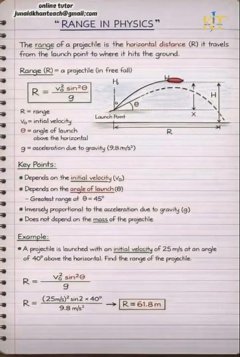 How Projectile Motion Works |What Is Projectile Motion in Physics#rangeinphysics, #projectilemotion