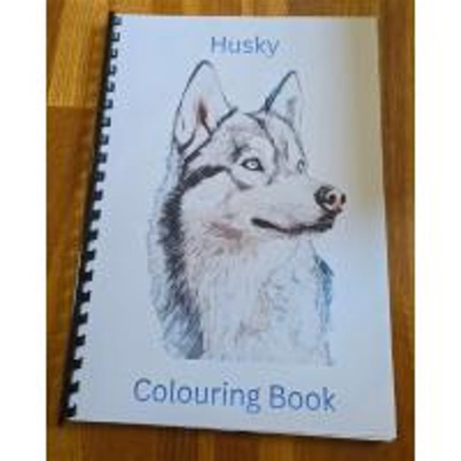 Husky Colouring Book. Adult Colouring Pages. Dogs - Etsy