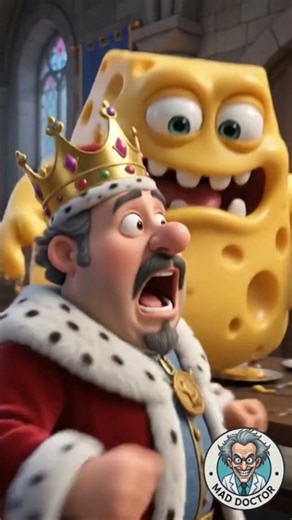 Giant Cheese Monster Attacks the King! 🧀😱 | #3danimation #funny #maddoctor