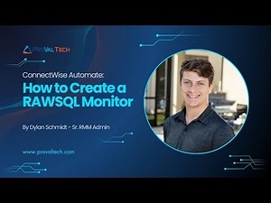 ConnectWise Automate: How to Create a RAWSQL Monitor