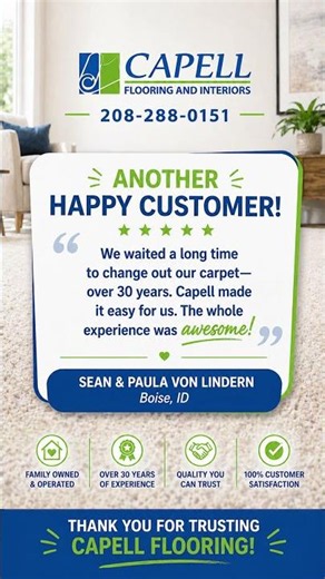 Boise Carpet Replacement Testimonial | Capell Flooring & Interiors