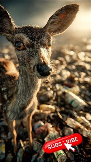 “No Water for Deer, Only Garbage: A Heartbreaking 3D Scene”