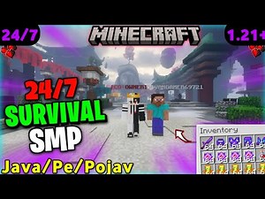 🪵 New Best Survival Public Smp Server For Minecraft 🍓 | Java/Pe/Pojav | 24/7 Online | Free To Join