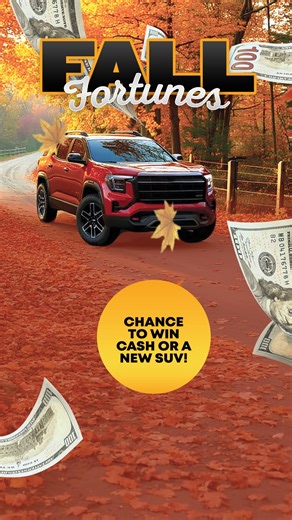 Fall Fortune is rolling in! 🍂 Now through September 28, every 25 slot/tier points you earn = 1 entry to win up to $1,200 in cash … or a brand-new SUV! 🚙💰 🎟️ Double Entries every Monday = double the luck. 📍 Mahnomen and Bagley 🕔 Hourly Cash Drawings | September 28, 5PM-8PM 🎉 Grand Prize SUV Drawing | September 28, 9PM Will you cruise into fall with a brand-new ride? | Shooting Star Casino
