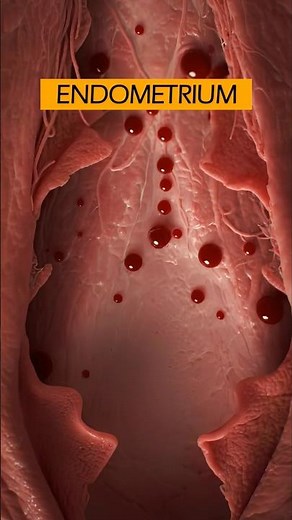 Menstrual Shedding of the Endometrium ❤️ #shorts #menstrualcycle